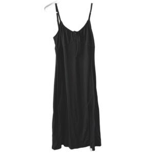 Hollister Black Strappy Tie-Front Soft Knit Midi Dress